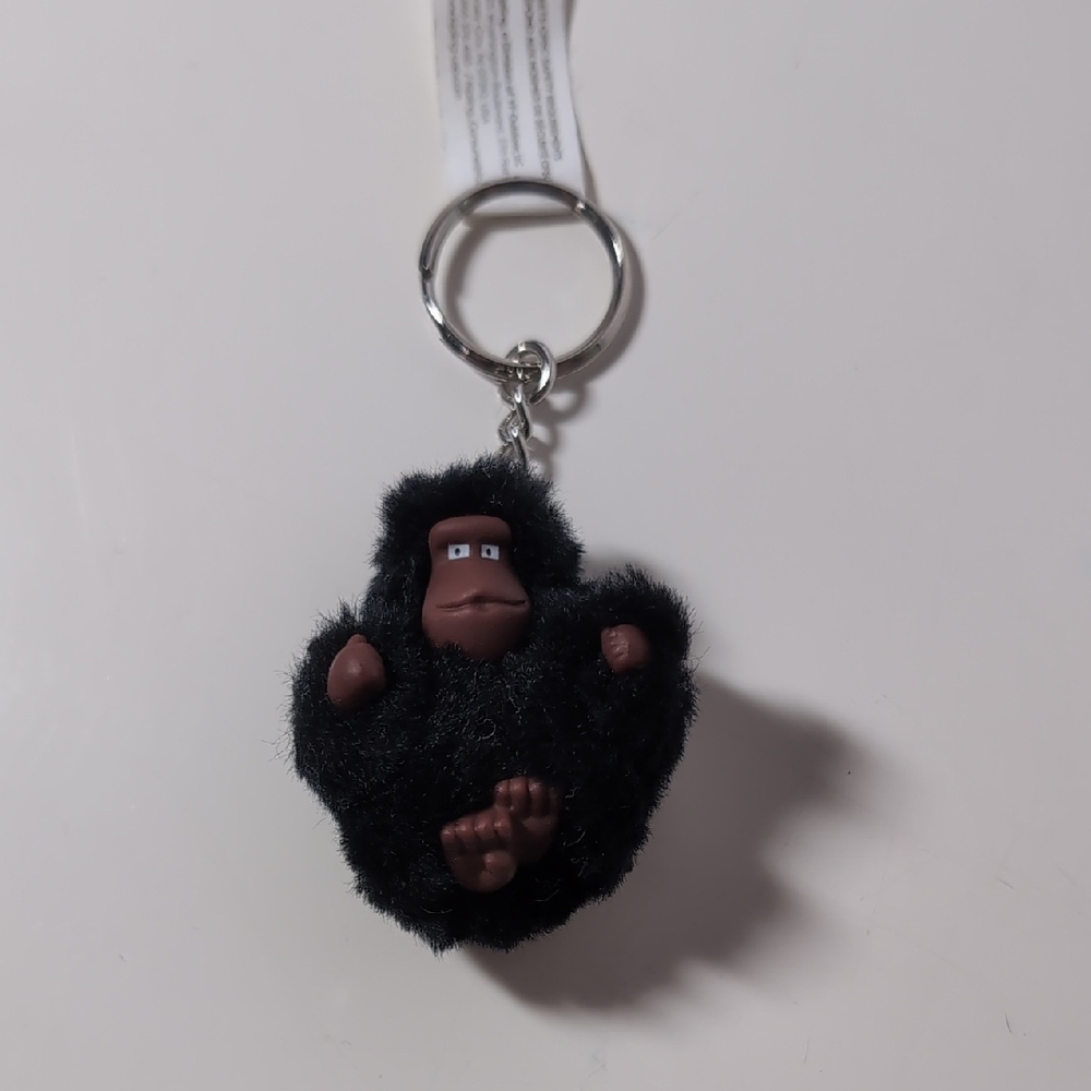 *NEW* Kipling Daniel, Black Furry Gorilla Keychain